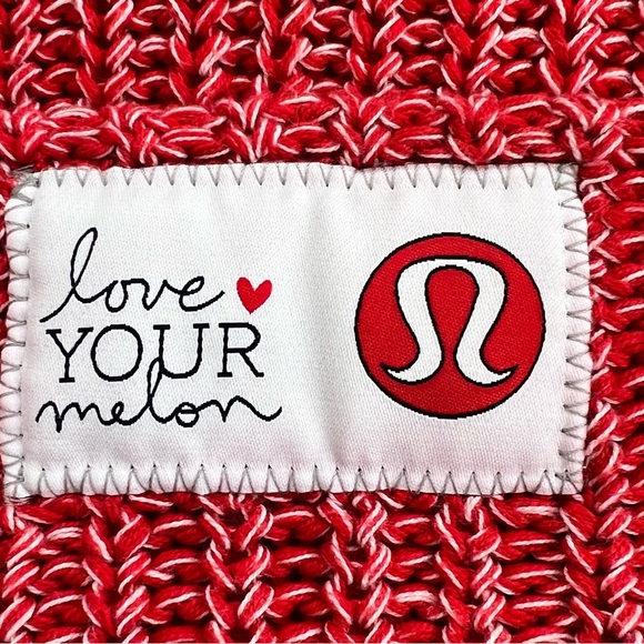 Lululemon RARE Lululemon x Love Your Melon Beanie Color Red and White - Picture 4 of 9